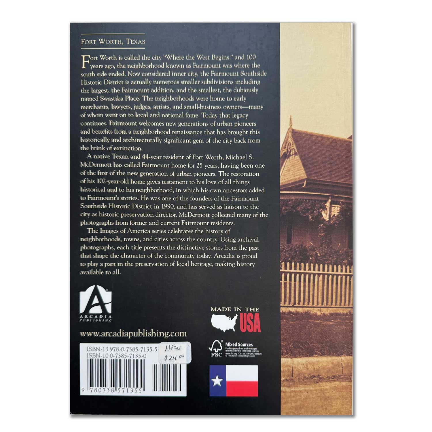 Fort Worth's Fairmount District Book Back Cover