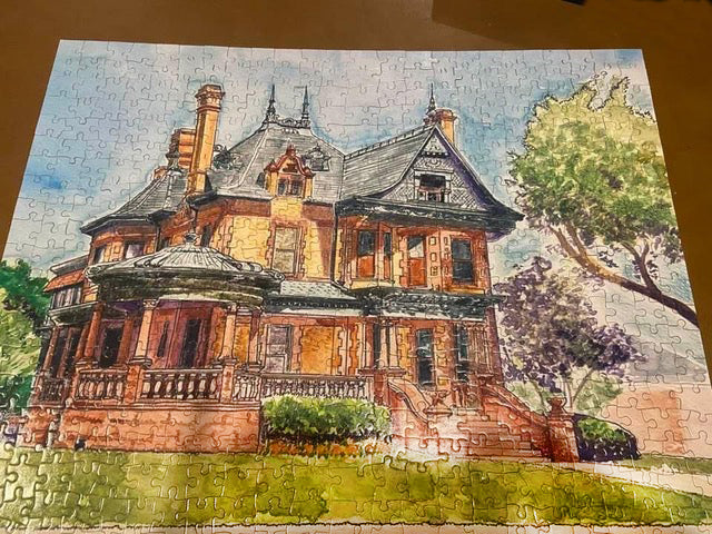 Ball-Eddleman-McFarland house 504 piece jigsaw puzzle. 