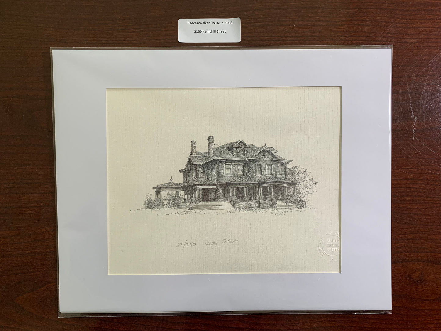 Reeves-Walker House Print by Judy Talbot - Numbered Print