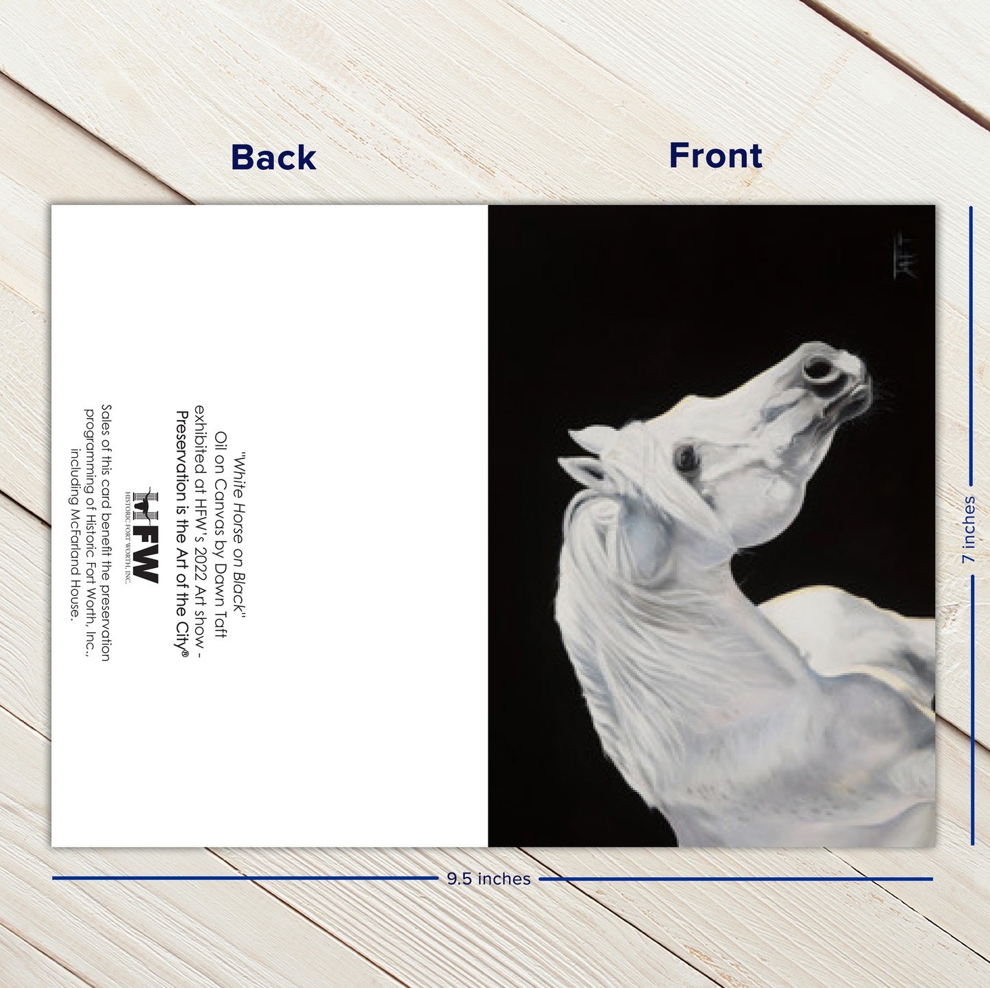 White Horse Note Card