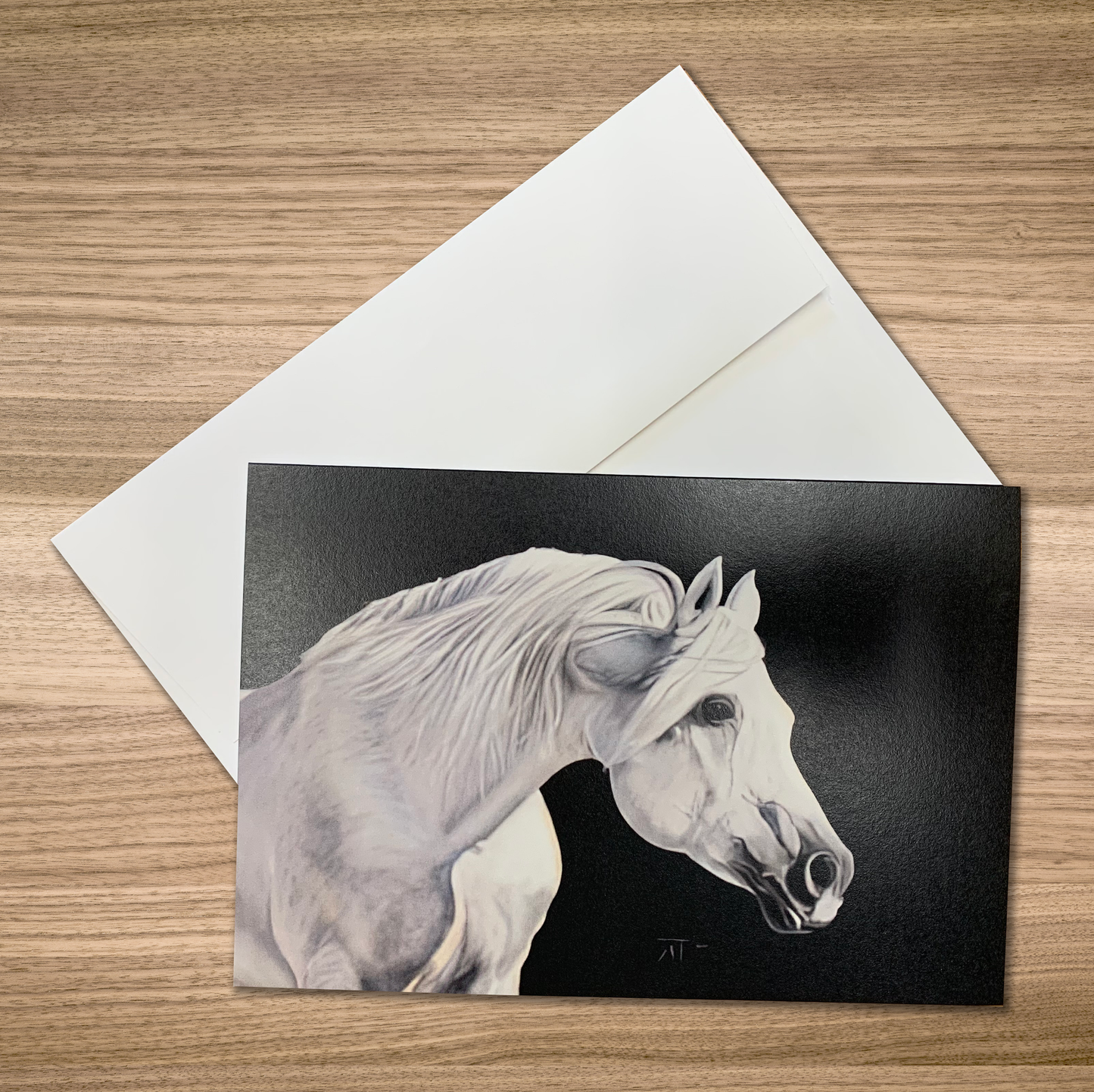 White Horse Note Card