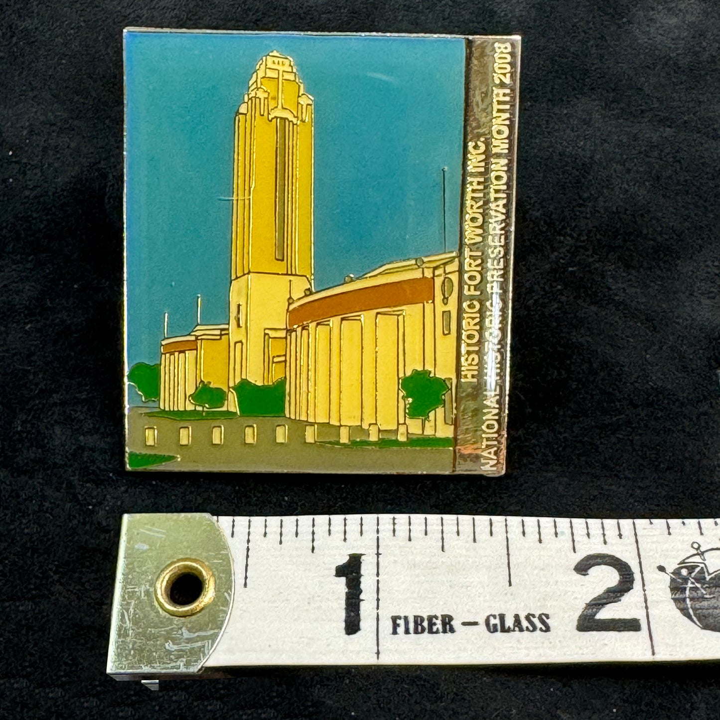 Historic Fort Worth, National Historic Preservation Month 2008 Commemorative Pin - Will Rogers Colosseum